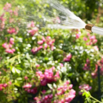 watering flowers with HydroBlast Power Nozzle